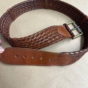 Leather Woven Ralph Lauren Belt in Brown - Classic Casual Style